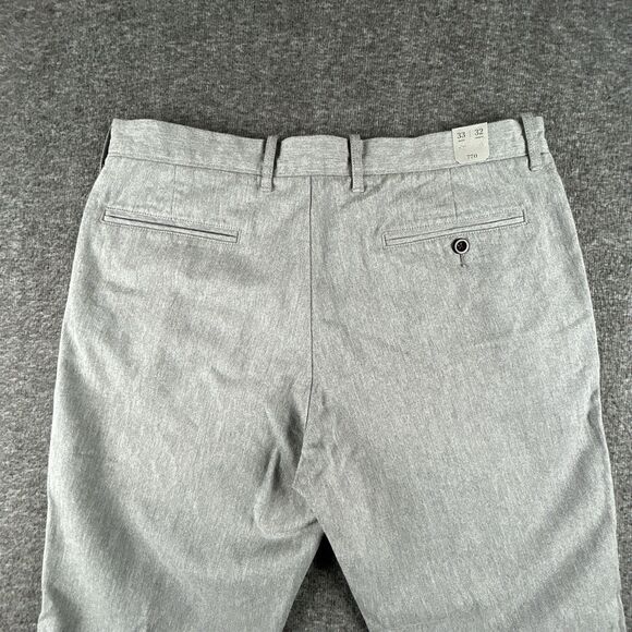 J.Crew 770 Slim Fit Chino Pants Mens Sz 33x32 Gray Tweed Cotton Dress Casual NWT - Picture 3 of 15
